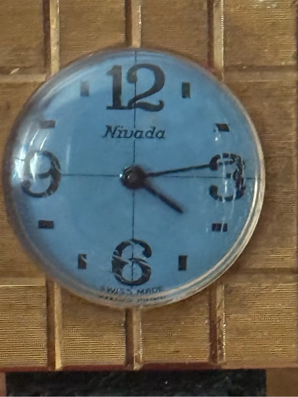 Vintage Nivada analog leather watch